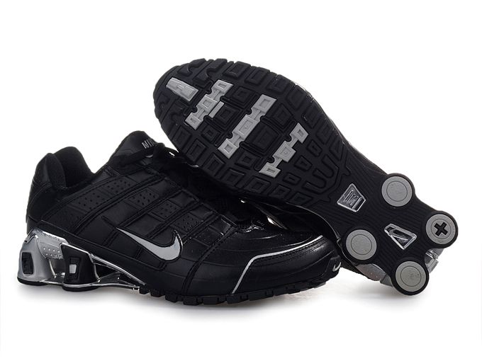 Mens Nike Shox Nz Shoes Black Silver - Click Image to Close